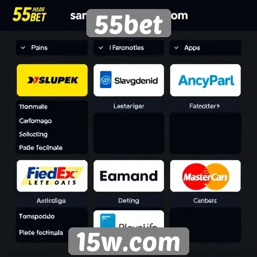 Métodos de pagamento disponíveis na 55bet